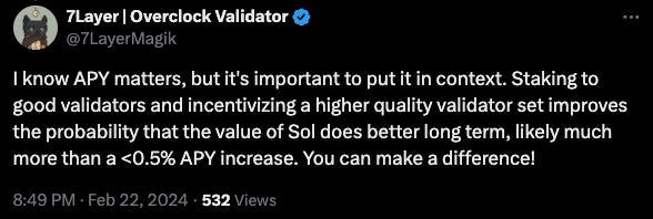 Solana validator business considerations